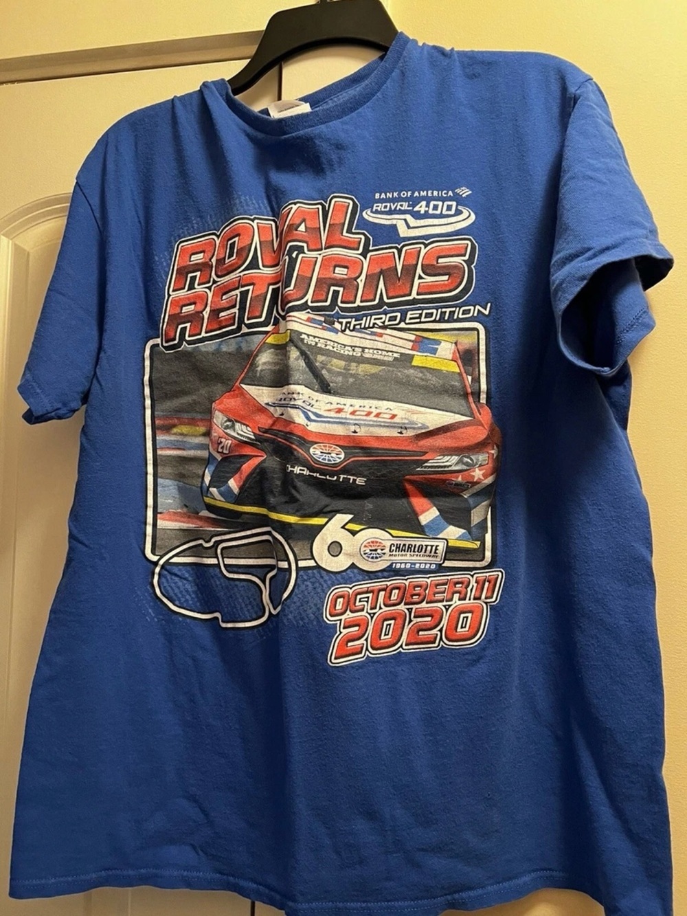 Charlotte Motor Speedway Event Shirt L Large Roval Returns 2020 BoA 400 NASCAR